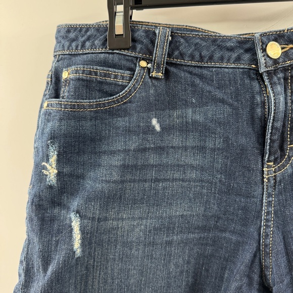 Jennifer Lopez Boyfriend Jean Shorts Medium–Dark Wash Size 12 - Picture 2 of 9